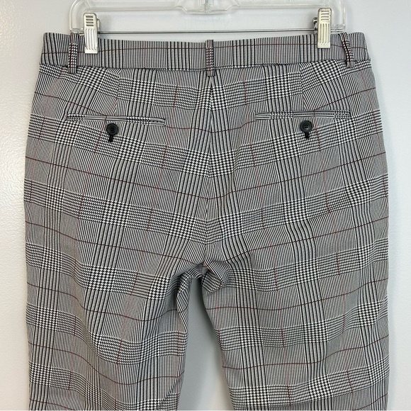 Theory Window Pane Plaid Cropped Ankle Trouser Pants Size 10 - Picture 8 of 12
